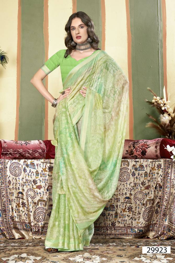 Brinda Vol 6 By Vallabhi Chiffon Printed Sarees Wholesale Shop In Surat